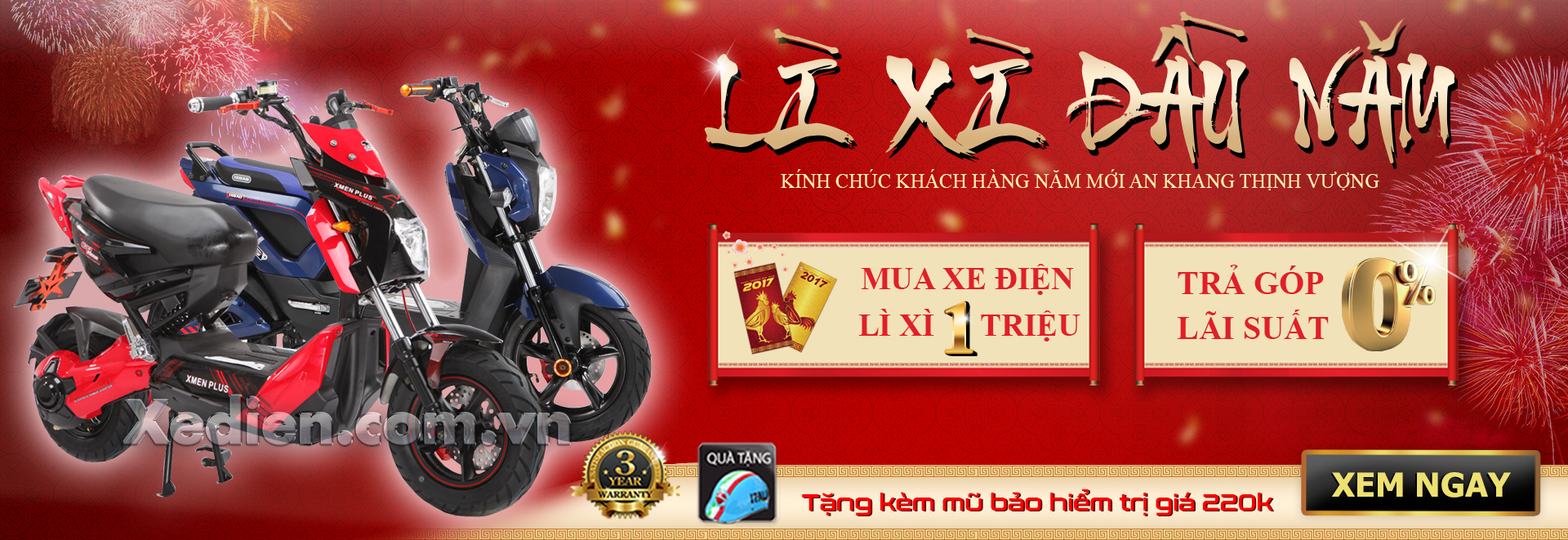 Thế Giới Xe Điện lì xì đầu năm